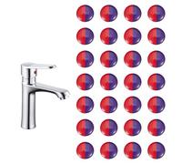 NICENEEDED 28 pz Adesivi per Rubinetti Adesivi Caldi e Freddi, Etichetta Autoadesiva per Acqua Calda e Fredda, Adesivo per Trasferimento Rubinetto in Resina Epossidica