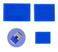 NICENEEDED 3 Pz Blu Antiscivolo Clipper Grip, Fasce per Tagliacapelli Professionali per Barbiere per Uomo e Donna, Manicotto Da Barbiere Resistente Al Calore per Tagliacapelli