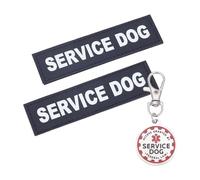 NICENEEDED 3 Set di Toppe per Cani da Assistenza, Targhette di Servizio per Imbracatura, Toppe per Pettorina per Cani, Targhette Rimovibili per Cani, Gancio per Retro