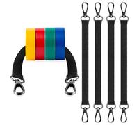 NICENEEDED 4 pz. Cinghia Porta Nastro Elettrico, Laccio in Nastro Nero con Ganci A Scatto per Cordino, Supporto per Gancio A Scatto per Zaino Portautensili