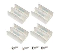 NICENEEDED 4 pz. Guida Inferiore per Porta Doccia Scorrevole, Guida per Porta Doccia A Canale Largo, Guida Ai Sistemi di Chiusura delle Vasche