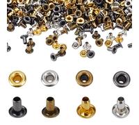NICENEEDED 400 Kit di Occhielli Super Piccoli da 1.5mm /0.06" Fori, Occhiello in Metallo Quicklet Mini A 4 Colore