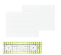 NICENEEDED 48 pz. Adesivi Antiscivolo per Righello Anelli Adesivi True Grips, Righelli Trasparenti con Punti Antiscivolo Quilter