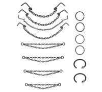 NICENEEDED 5 PCS Catena per Il Naso, Catena A Ponte A Doppia Narice in Lega sulla Parte Superiore degli Anelli per Il Naso, Piercing per Narice in Argento, per Uomo e Donna