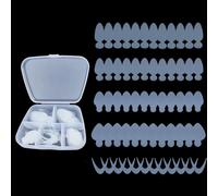NICENEEDED 60 PC Stampo per Doppia Forma per Unghie, Cuscinetti per Stampi per Unghie In Silicone, Stampo Interno per Manicure Francese A Doppia Forma di Adesivi per La Costruzione Rapida