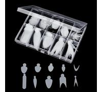 NICENEEDED Adesivo per Unghie Francesi Da 120 pezzo, Stampo per Unghie In Silicone A Doppio Sistema Stencil Morbido per Estensione Delle Unghie Cuscinetti per Stampi per Unghie per Costruzione Rapida