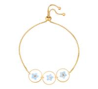 NICENEEDED Bracciale con Fiori Pressati A Secco, Bracciali In Oro Regolabili con Pendente di Perline, Bracciale Floreale Dell'Amicizia Fatto A Mano per Donne e Ragazze, Regalo di Compleanno