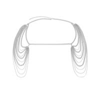 NICENEEDED Catena per Il Corpo della Spalla, Catene di Gioielli per Il Corpo con Collana Bikini Multistrato, Catene per Imbracatura per Il Corpo del Reggiseno Punk da Spiaggia per Donna