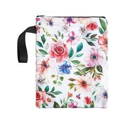 NICENEEDED Copertina per Libro Spessa Rose con Cerniera, Custodia per Libri con Corda più Larga, Protezione per Libri Stampata per Gli Amanti dei Libri