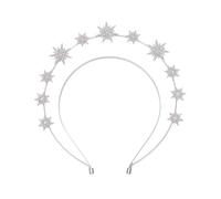NICENEEDED Copricapo Star Halo Crown, Fascia per Capelli con Stelle In Strass Glitterati Fascia per Capelli Da Sposa Boho, Cerchio con Testa A Corona A Strati Incredibilmente Vintage
