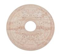 NICENEEDED Medaglione per Soffitto in Legno 12 Pollice OD X 2.8 Pollici ID, Medaglione da Soffitto con Fiori Intagliati d'Epoca