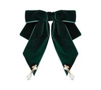 NICENEEDED Papillon retrò in Velluto, Spilla da Cravatta con Nodo A Fiocco Grande, Spille da Bavero con Fiocco Pre-Annodato, Fermaglio per Sciarpa