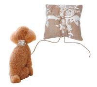 NICENEEDED Portafedi per Matrimonio A Forma di Cane, Portafedi A Forma di Fiore, Portafedi, Cuscino Portafedi, Porta Cuscini Ad Anello