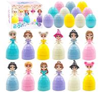 NICENINE - Regali di Pasqua per bambini, 12 pezzi di uova di Pasqua pre-riempite, le uova di Pasqua diventano giocattoli principesse per sacchetti regalo, perfetti per ragazzi e ragazze sopra i 3