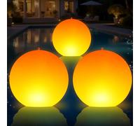 Niceput Luci solari galleggianti per piscina, 35,5 cm, a energia solare, globo luminoso galleggiante IP68, luci solari gonfiabili per piscina, stagno, decorazione per esterni, 1 pezzo