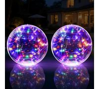 Niceput Luci solari galleggianti per piscina, 35,5 cm, colorate, ad energia solare, globo galleggiante IP68, luci solari gonfiabili per piscina, stagno, decorazione per esterni, 2 pezzi