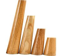 NICEQT Gambe for mobili in legno 4 piedini for armadio - Portata 1000 kg, 30 cm, 35 cm, 40 cm, Color legno, Struttura naturale, Liscio e delicato, for divani Tavoli Armadi Ripiani, Piedini for letti G