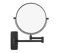 Nicesail Specchio Ingranditore da Parete 10x/1x Specchio Trucco Nero Bronzo Specchio da Bagno Estensibile Girevole a 360° Specchio da Barba,Diametro 20 cm