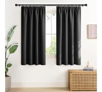 NICETOWN Coppia di tende oscuranti, 160 cm, per camera da letto, termiche, oscuranti, opache, termiche, con fettuccia arricciata
