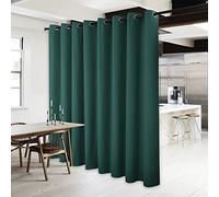 NICETOWN Pannello per porta in vetro per patio - (304,8 cm di larghezza x 213,4 cm di lunghezza, verde cacciatore, 1 pannello), tenda oscurante per camera da letto/soggiorno, pannello privacy per sala