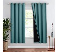 NICETOWN Tenda a pannello oscurante a pannello con isolamento termico per finestre di appartamenti, isolamento termico per finestre degli ospiti (verde acqua, 132 x 183 cm)