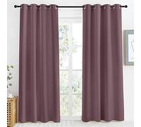 NICETOWN Tenda oscurante per finestra da cucina, rosa secca, 1 pannello, 139,7 x 218,4 cm di lunghezza, per la casa, alla moda, isolata termicamente, con occhielli in tinta unita, per appartamenti