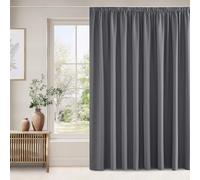 NICETOWN Tenda termica 300 cm di larghezza, extra large, colore grigio, tenda oscurante per binario, set da 1, 240 x 300 cm (A x L), tenda termica opaca per soggiorno
