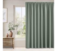 NICETOWN Tenda termica per la cameretta dei bambini, divisoria, tenda termica arricciata, per binario, set da 1 pezzi, 240 x 300 cm (altezza x larghezza), colore verde salvia