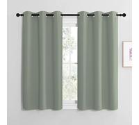 NICETOWN Tende Corte per Finestre Cucina Termiche Tenda Oscurante da Interno con Anelli Cameretta Bambino Decorazione per la Casa 2 Pannelli 107x120 CM Salvia Verde