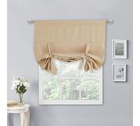 NICETOWN Tende da cucina con tonalità romane, colore beige biscotti, oscuranti, verticali, a palloncino, per bagno/porta finestra (1 pezzo, 101,6 cm di larghezza x 137 cm di lunghezza)