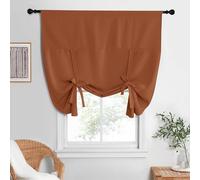 NICETOWN Tende oscuranti arancioni bruciate, lunghezza 160 cm, per camera da letto, tasca per asta, isolamento termico, tenda oscurante per soggiorno, cucina, cameretta dei bambini, decorazione di