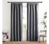 NICETOWN Tende oscuranti per binari, termiche, termoisolanti, set da 2 pezzi, 200 x 140 cm (A x L), impermeabili alla luce