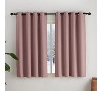 NICETOWN Tende Oscuranti per Interni con Anelli per Camera da Letto Moderna Tenda Cucina Finestra Termiche Isolanti Decorazione 2 Pannelli 140x145 CM Rosa Selvatica