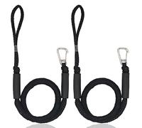 NICEWAT Bungee Dock Line Ormeggio Corda, Corda d'ormeggio, Cima Ormeggio, Linea di Ormeggio con Gancio per Barche, Kayak, Moto d'acqua, Pontoni, Canoe (Nero)
