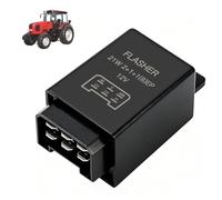 NICEWAT Relè lampeggiante 12V 21W 2+1 + 1 per trattore, otturatore, rimorchio, auto, camion e macchine edili, relè sensore lampeggiante a 6 pin 75605146, relè lampeggiante elettronico 0335200160