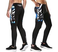 NICEWIN Pantaloni da Ciclismo Invernali Uomo Lunghi con 4D Gel Imbottito Pantaloni Bici MTB Traspirante Compression Mountain Bike Pantaloni Sportivi
