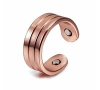 Nicey Anello magnetico in rame puro per le donne uomini alla moda Salute Energia Rame anelli da uomo polsino aperto anello da dito regolabile uomo
