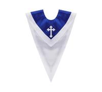 NICEYEA Chorstola unisex con scollo a V, parrocchiale reversibile per chiesa, accessori di laurea accademici, stola spirituale come parroco, bianco, 13 cm