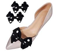 NiceYnn 2 fermagli per scarpe da donna con doppio fiocco staccabili, fibbie rimovibili per scarpe da ragazza, ciondoli fai da te, decorazioni per matrimoni, scarpe con tacco alto, borse, sciarpe,