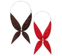 NiceYnn 2 papillon pre-cravatte per donne, uniforme scolastica Lolita marinaio ragazze cosplay papillon regolabile in raso floppy pre-legato, fascia elastica fiocco collo cravatte accessorio camicia