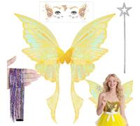 Niceyoeuk Costume da fata a forma di ali di farfalla, per Halloween