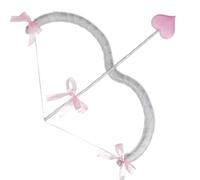 Niceyoeuk Cupido - Set con mini arco e freccia, per San Valentino, costume da Cupido rosso, accessori per cosplay, accessori per foto, feste di Halloween, forniture per adulti e bambini (rosa liver