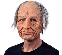 Niceyoeuk Maschera da uomo anziano, maschera da vecchia signora, maschere per cosplay di Halloween, copricapo realistico in lattice, maschera per adulti e bambini, accessori per feste di Halloween (Y,