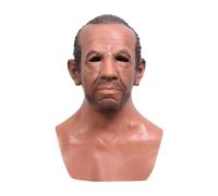Niceyoeuk Maschera da uomo anziano, maschera da vecchia signora, maschere per cosplay di Halloween, copricapo realistico in lattice, maschera per adulti e bambini, accessori per feste di Halloween (U,