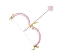 Niceyoeuk Set con arco e freccia, per San Valentino, costume da Cupido rosso, accessori per cosplay, accessori per foto, feste di Halloween, forniture per adulti e bambini (rosa, taglia unica)