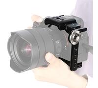 NICEYRIG Gabbia video per videocamera in lega di alluminio con supporto a rosetta NATO Rail Cold Shoe compatibile con Sony A7 IV