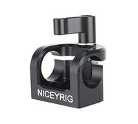 NICEYRIG Morsetto per asta da 15 mm, supporto per asta singola per asta da 15 mm, sistema di supporto EVF per microfono