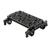 NICEYRIG multi-funzione formaggio piastra treppiede piastra di base con doppia asta 15 mm morsetto per DSLR spalla Rig