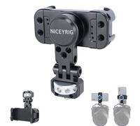 NICEYRIG Supporto per telefono professionale con supporto da 1/4 di rotazione a 360 gradi e inclinazione di 180 gradi per DSLR e mirror-less, fotocamera cinema, videocamera Cage Rig - 519