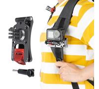NICEYRIG Supporto per tracolla per zaino con spallina regolabile e supporto,Supporto per tracolla zaino Supporto clip per DJI OSMO Pocket, GoPro Hero 5/6/7/8, Xiaomi YI 4K Action Sports Cameras